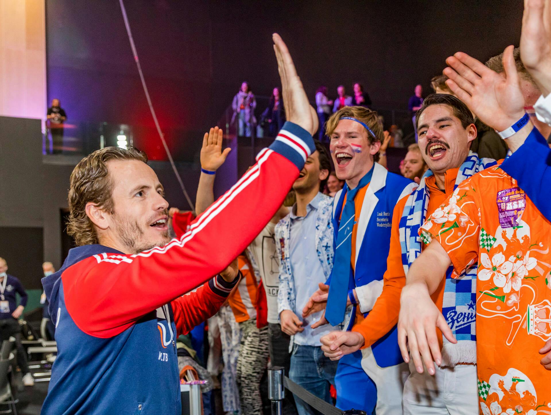 Wesley Koolhof with Dutch fans