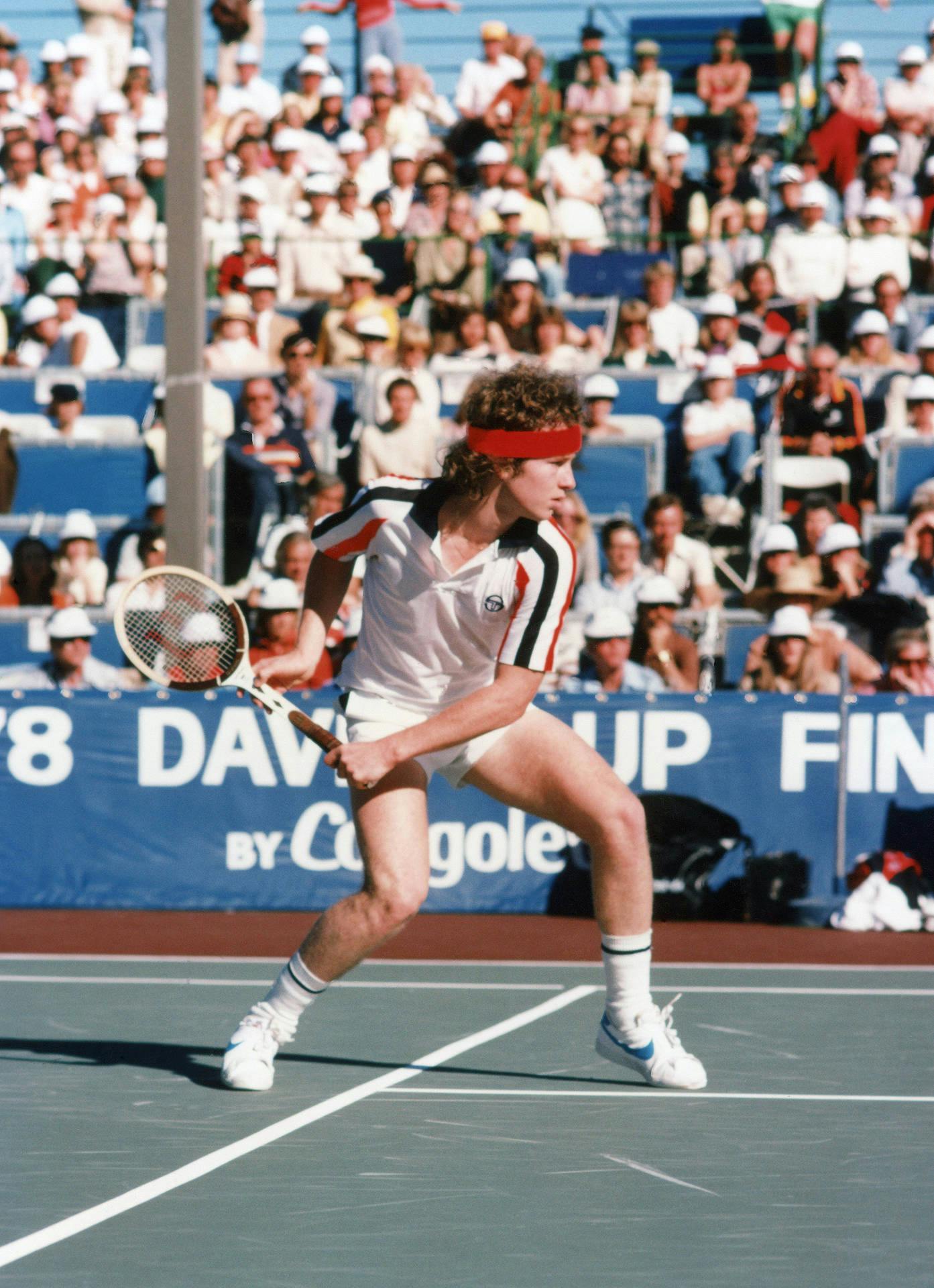 John McEnroe (USA) en la Davis Cup Final 1978 Davis Cup Final contra Gran Bretaña