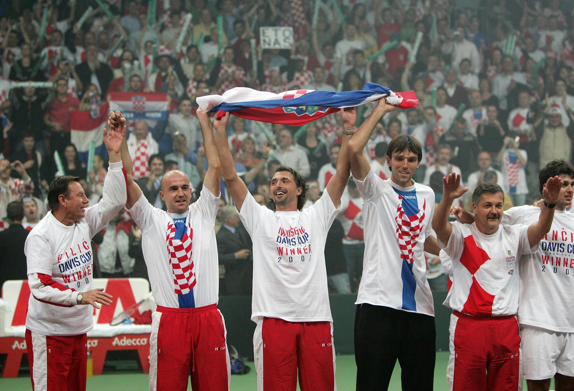 Niki Pilic (CRO), Ivan Ljubicic (CRO), Goran Ivanisevic (CRO), Ivo Karlovic (CRO), Mario Ancic (CRO)