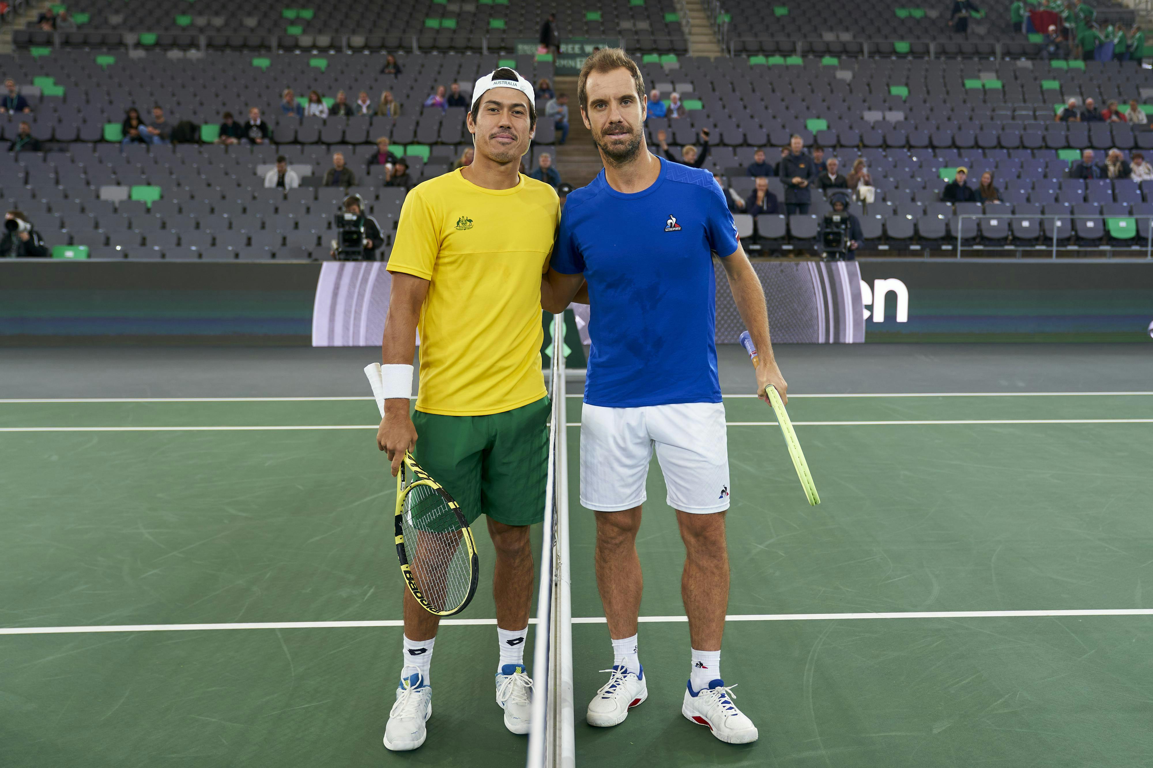 Jason Kubler (GBR) y Richard Gasquet (FRA)