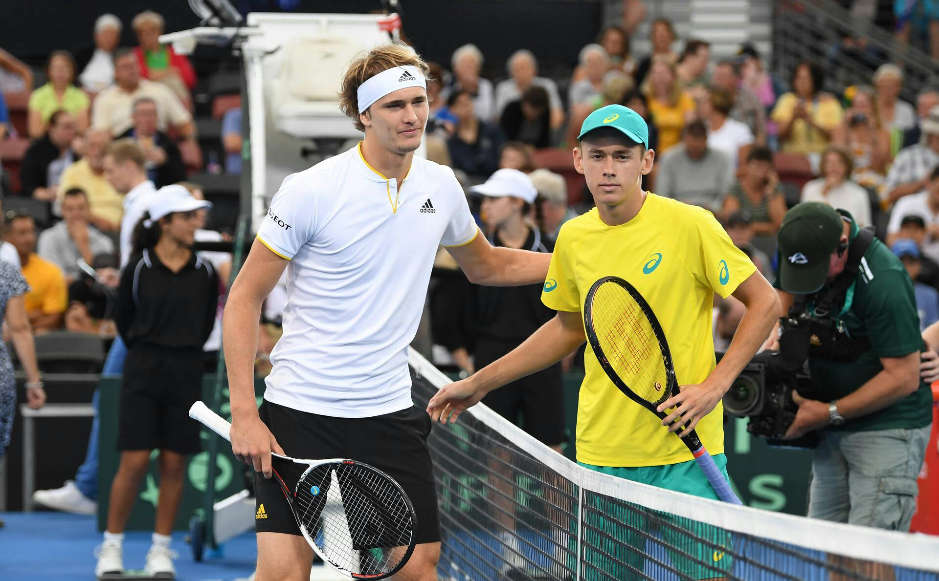 Alexander Zverev (GER) and Alex de Minaur (AUS) in 2018