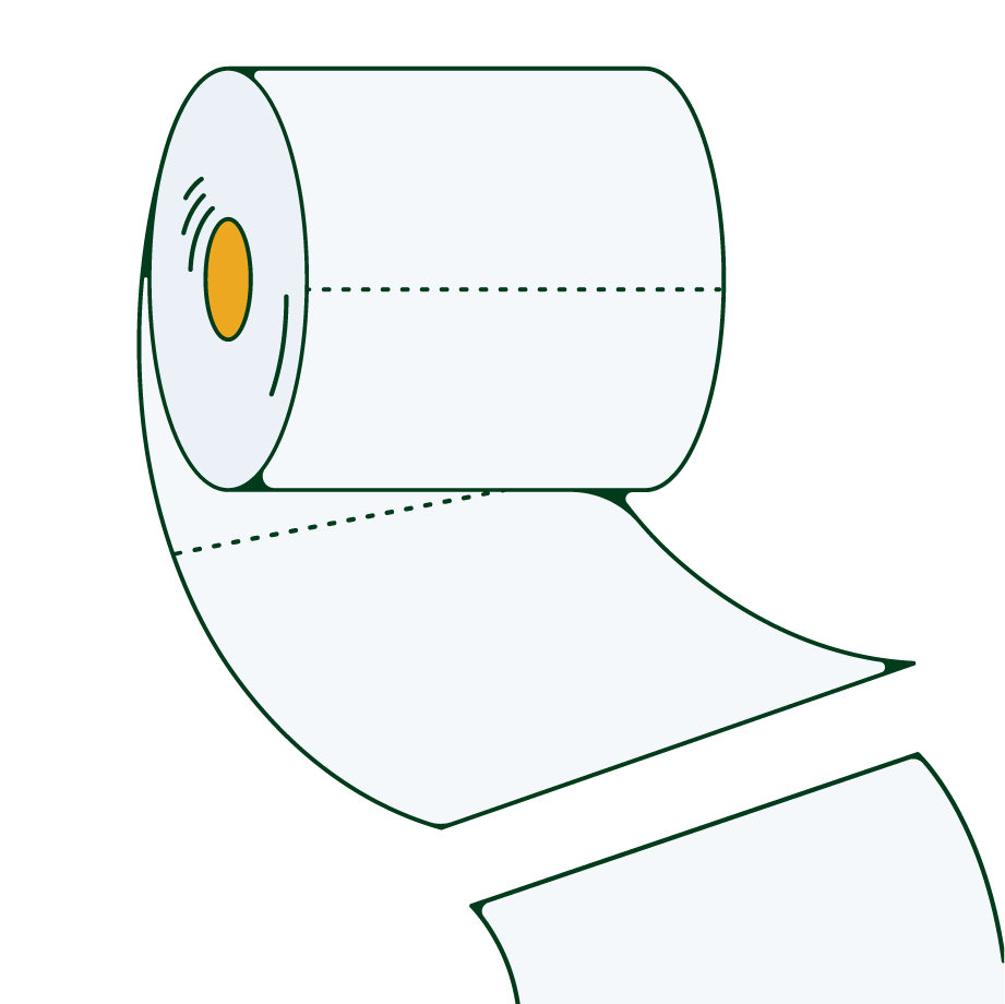 А roll of toilet paper.