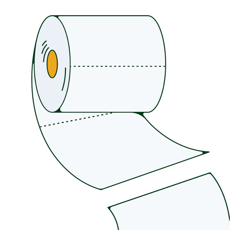 А roll of toilet paper.