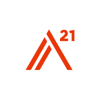The logo of A21.