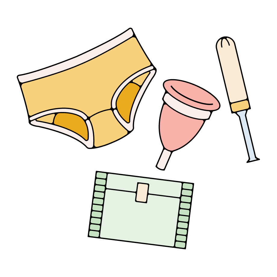 Different period care products. 