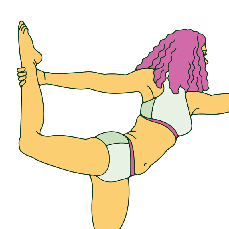 A person doing yoga.
