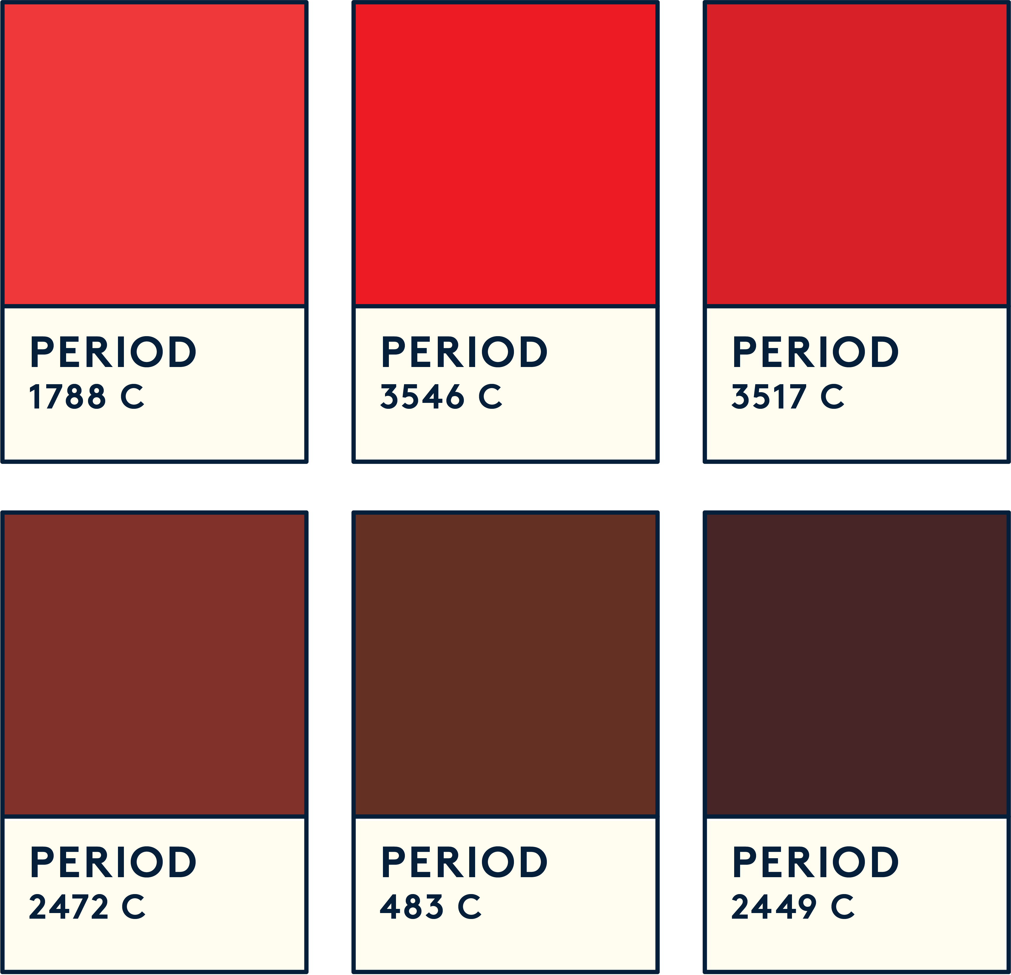 Healthy period blood typically varies from bright red to dark brown or  black. Blood or discharge that is of a darker shades indicates a c
