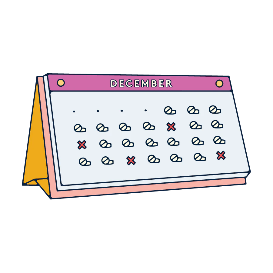 a calendar in december