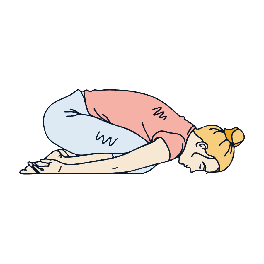 exhausted woman illustration
