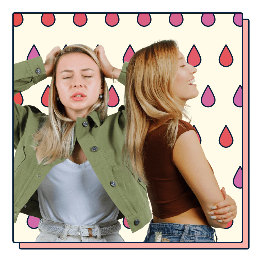 woman in period mood swings
