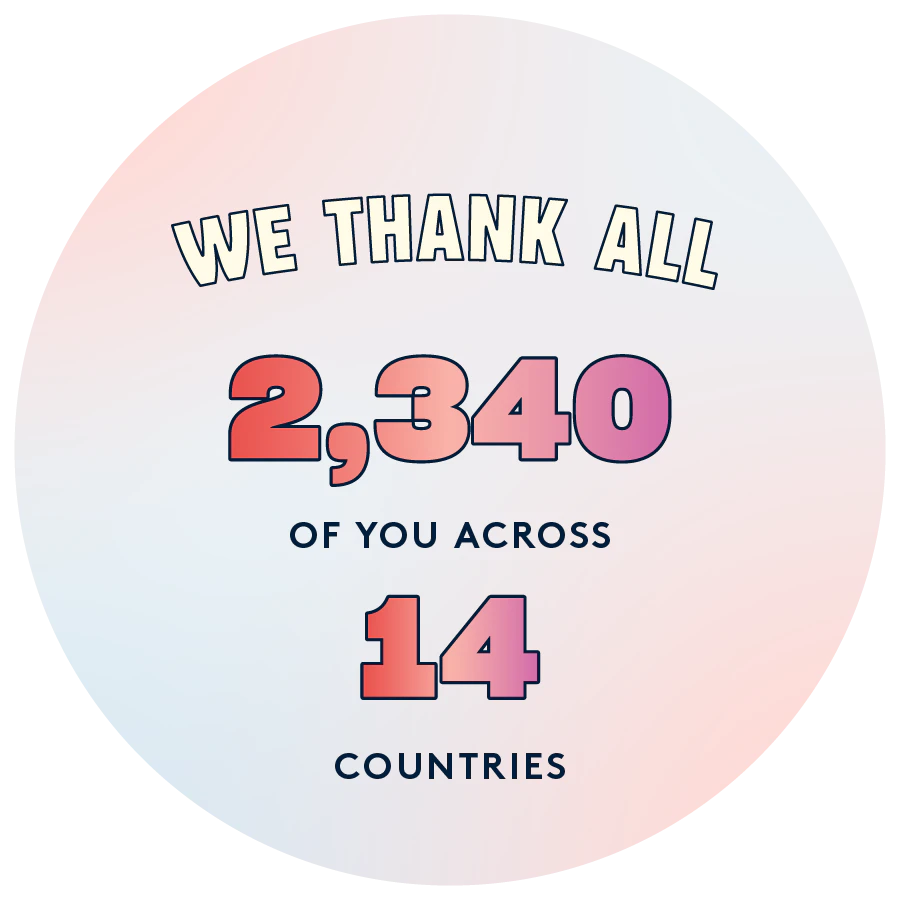 thank you message bubble