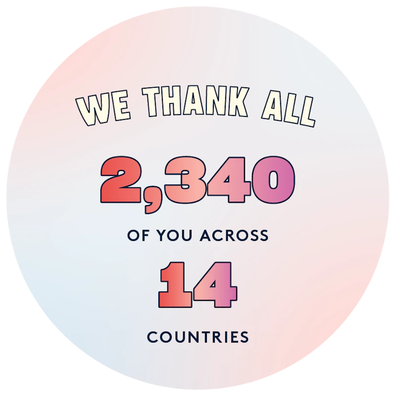 thank you message bubble
