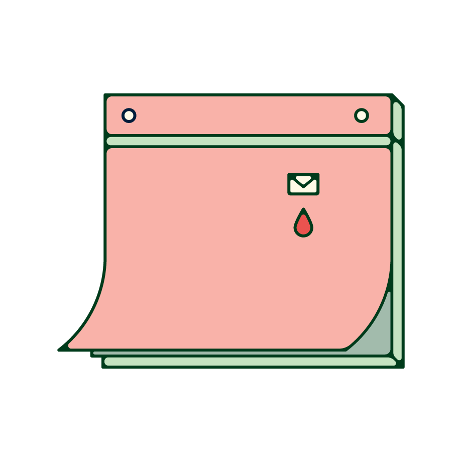 A calendar for tracking your period cycle.