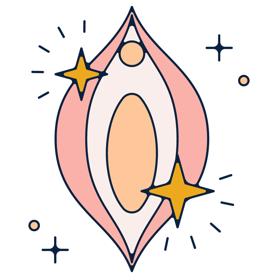 Illustration of a healthy vagina.