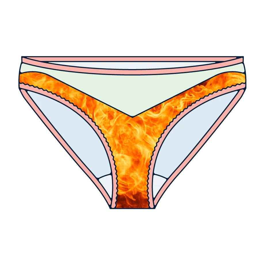 illustration of panties on fire