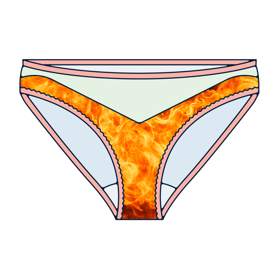 illustration of panties on fire