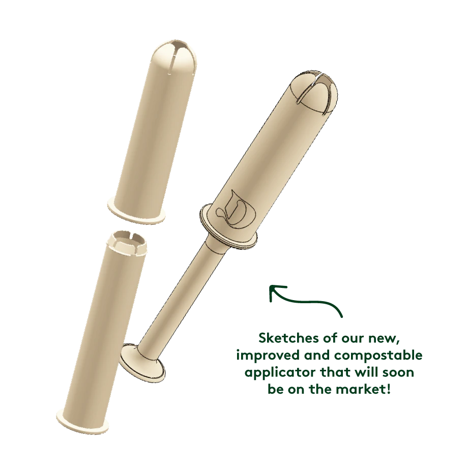 daye compostable tampon applicator sketch