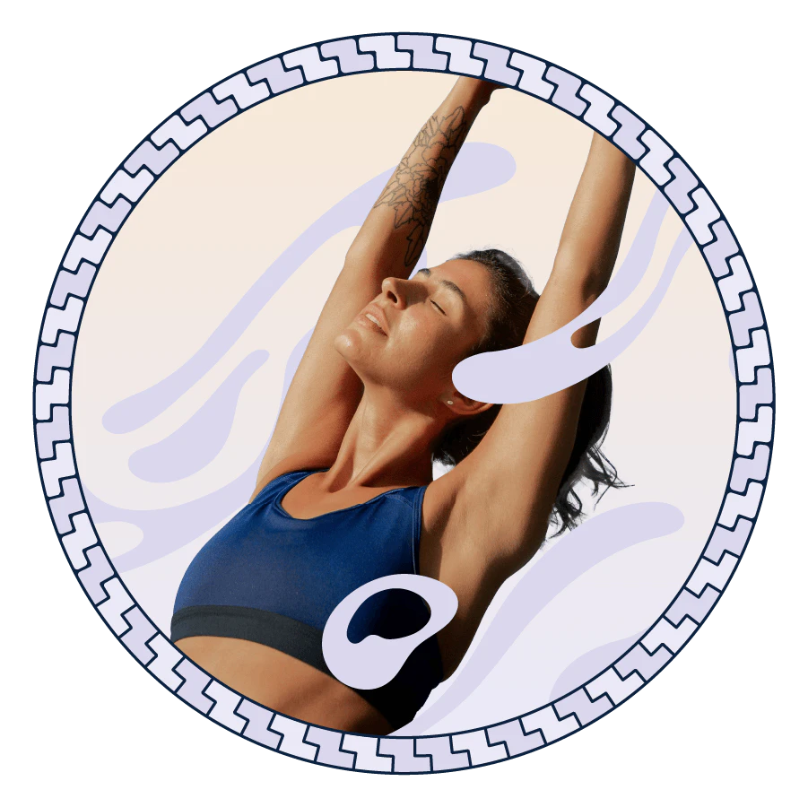 woman stretching collage