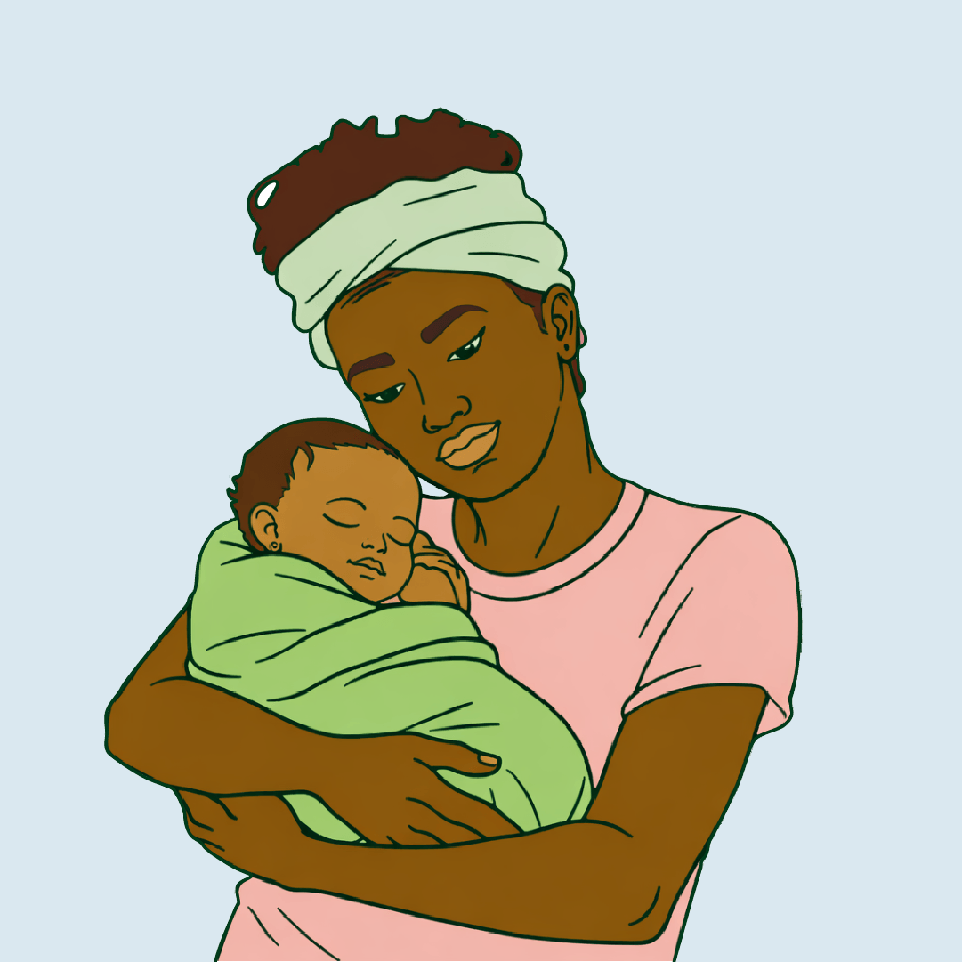 mother and child illustration