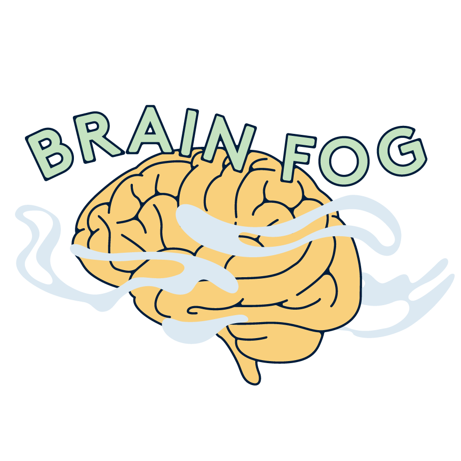 A brain surrounded by fog. 