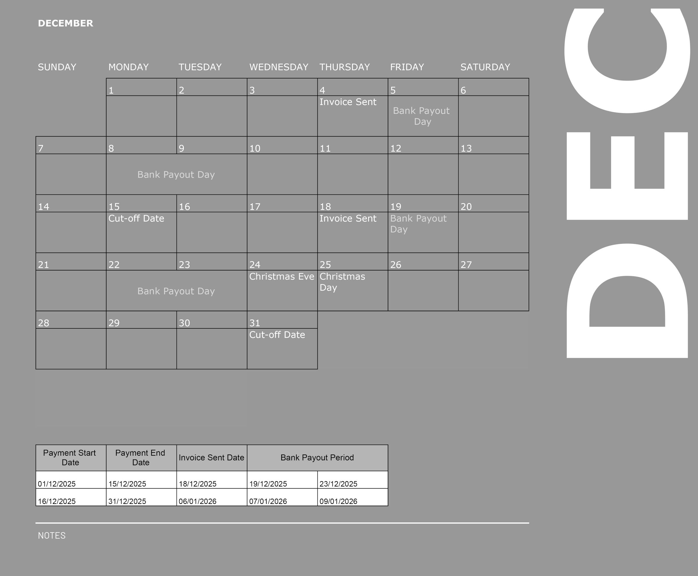 Riders’ September ’25 Calendar