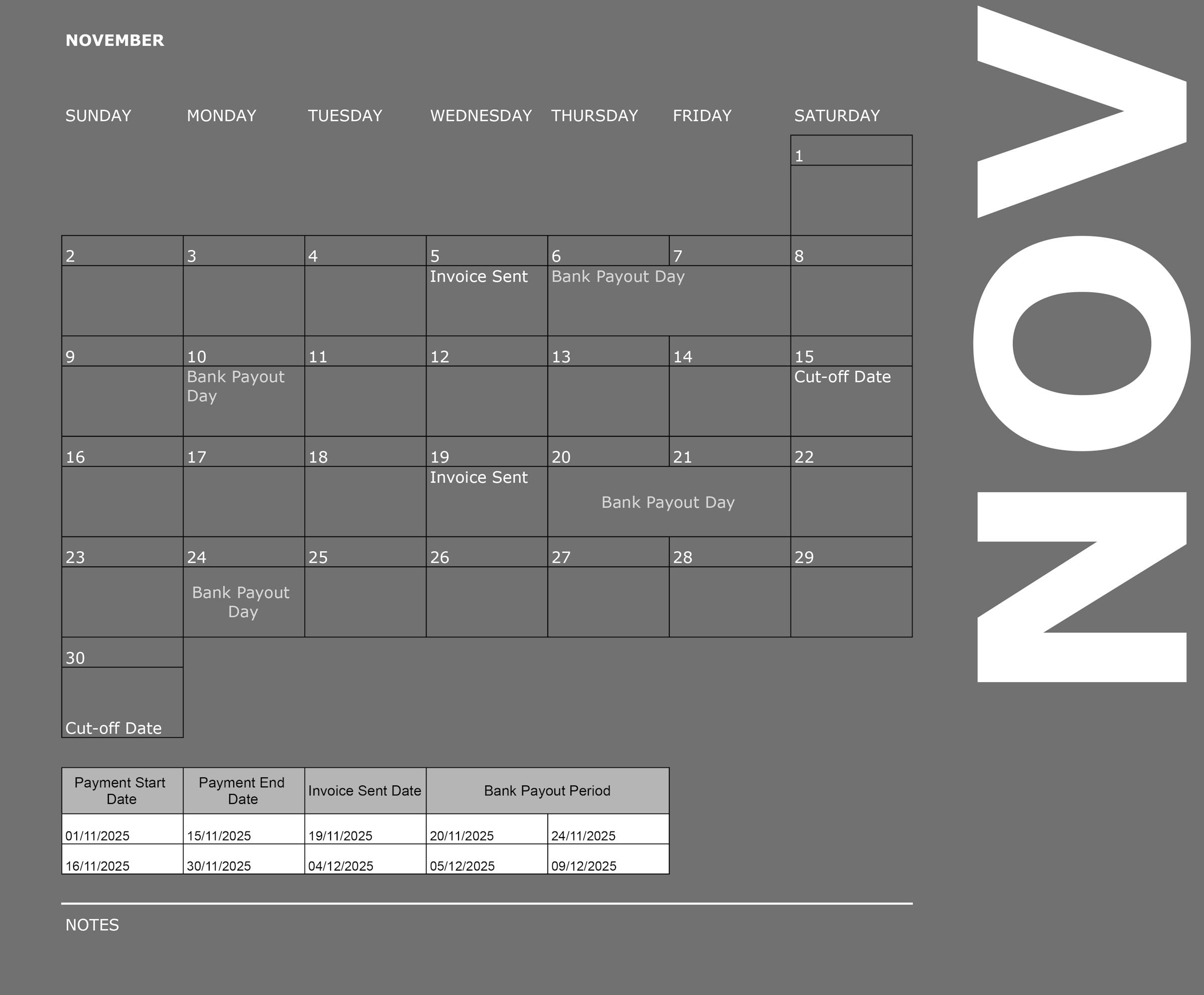 Riders’ September ’25 Calendar