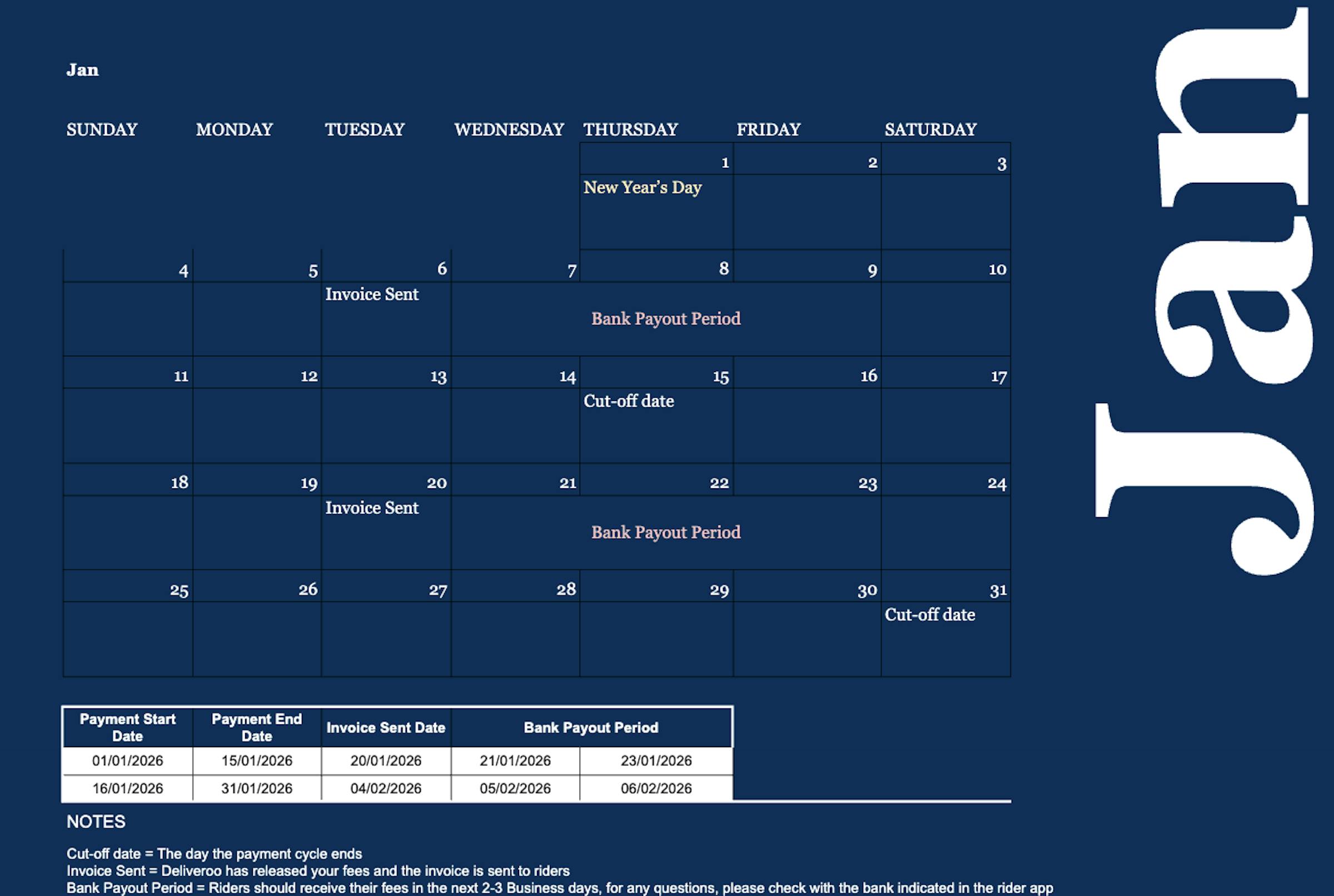 Riders’ September ’25 Calendar