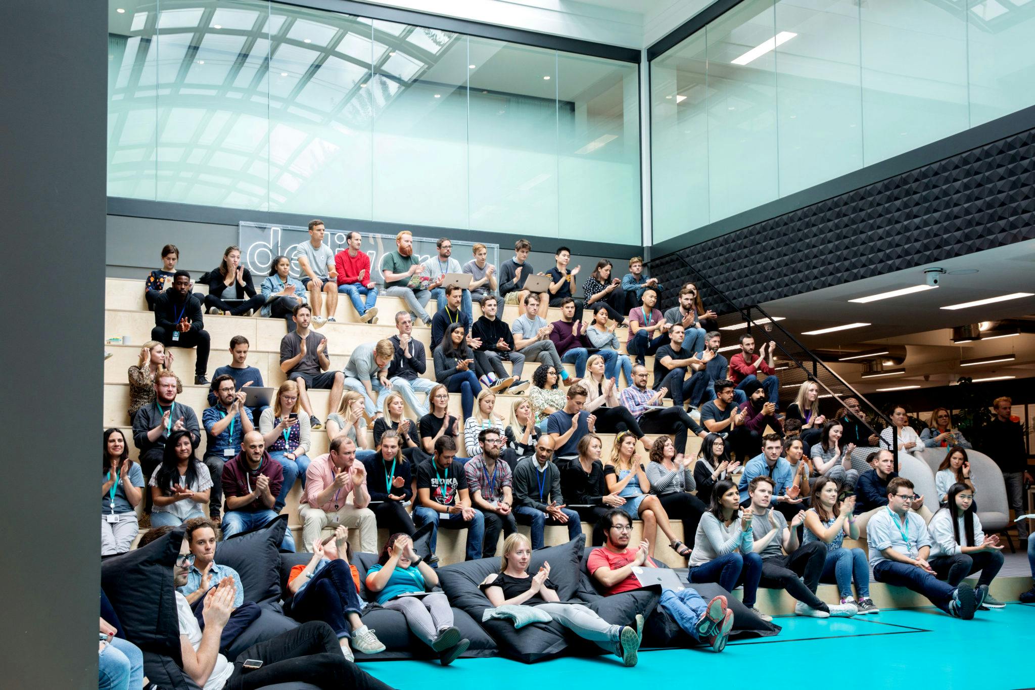 The Deliveroo team watching the Awards