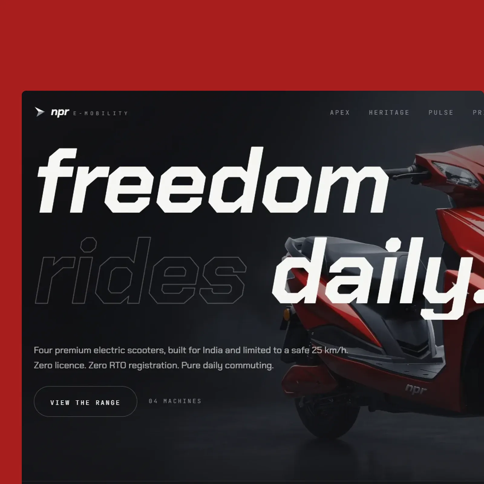 NPR E-Mobility website showcase