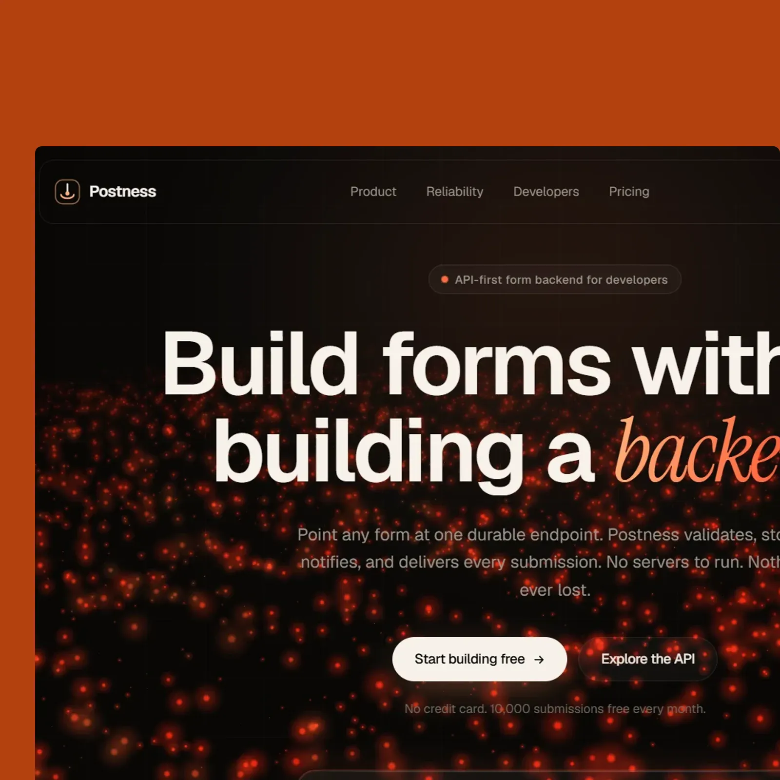 Postness form backend showcase