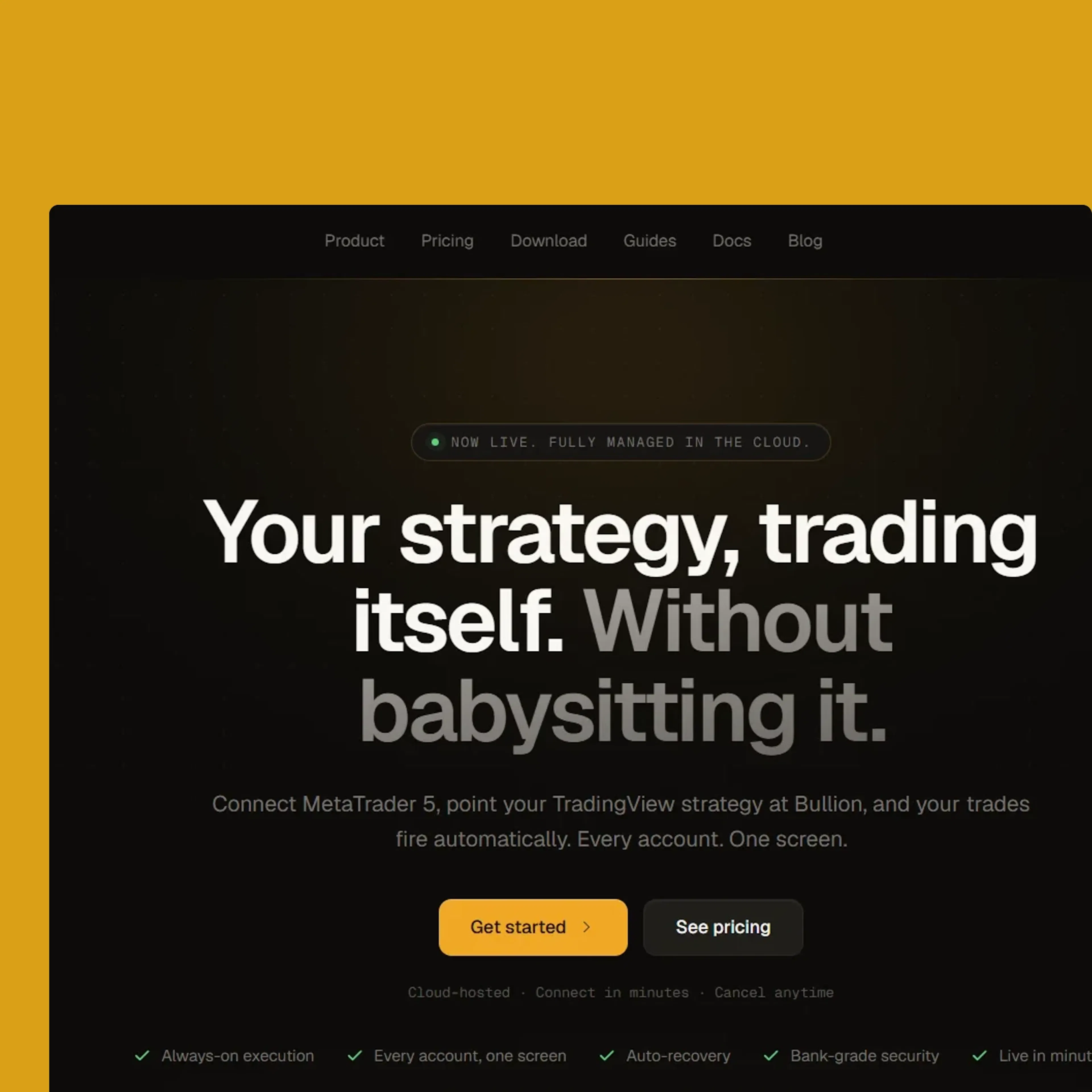 Bullion automated trading platform showcase