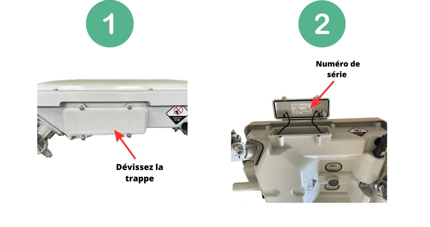 Emplacement numéro de série N°2