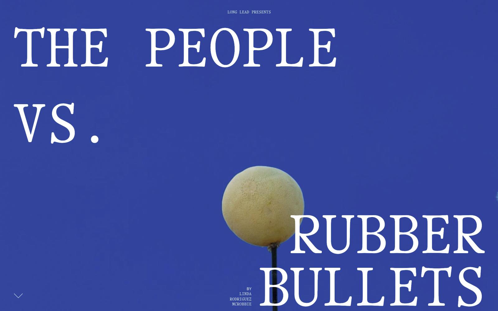 Screen recording of the Rubber Bullets homepage.