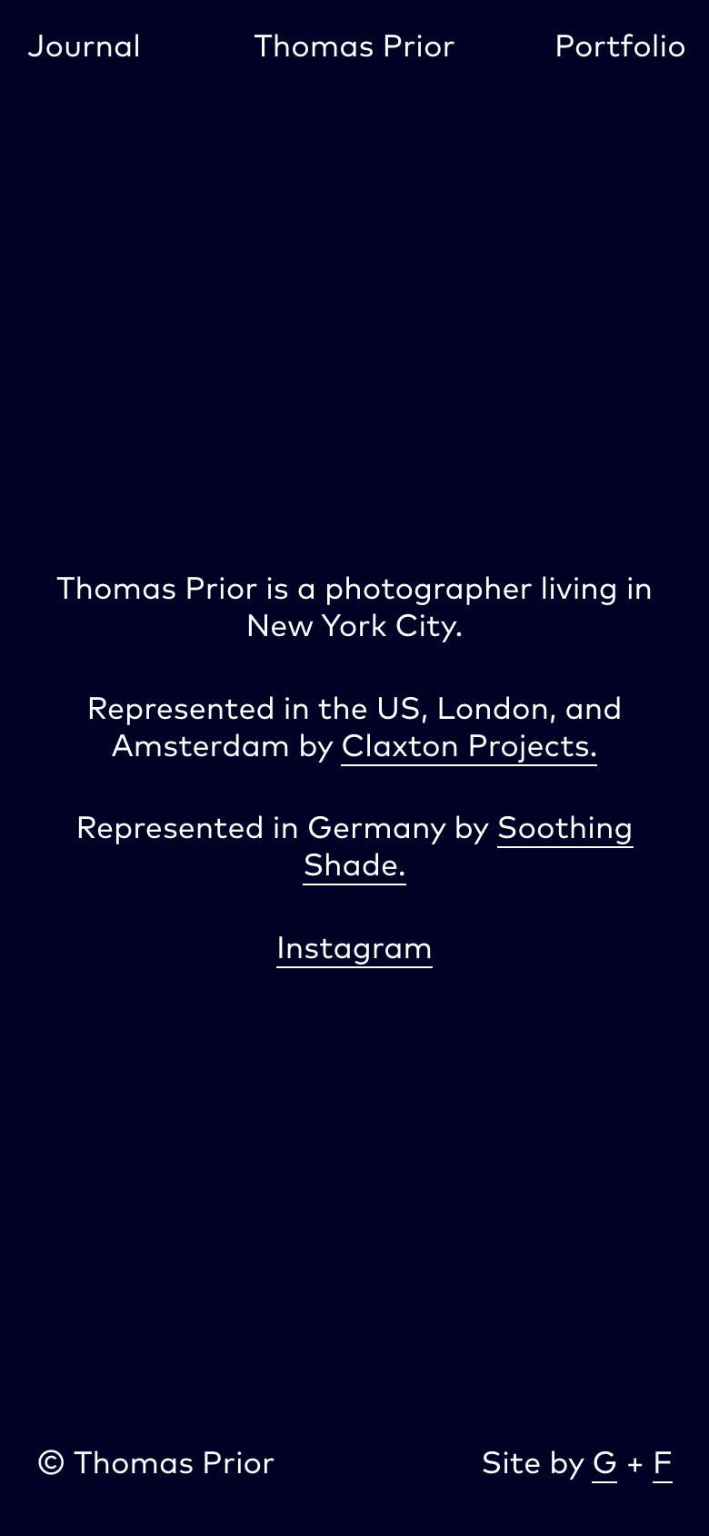 About section on mobile