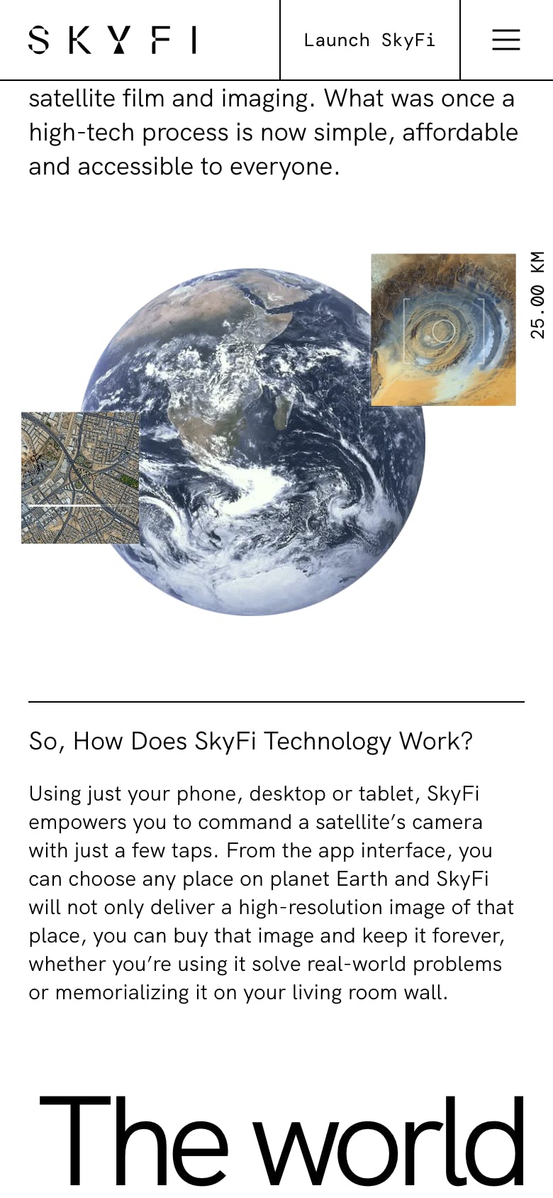 mobile screenshot of skyfi.com