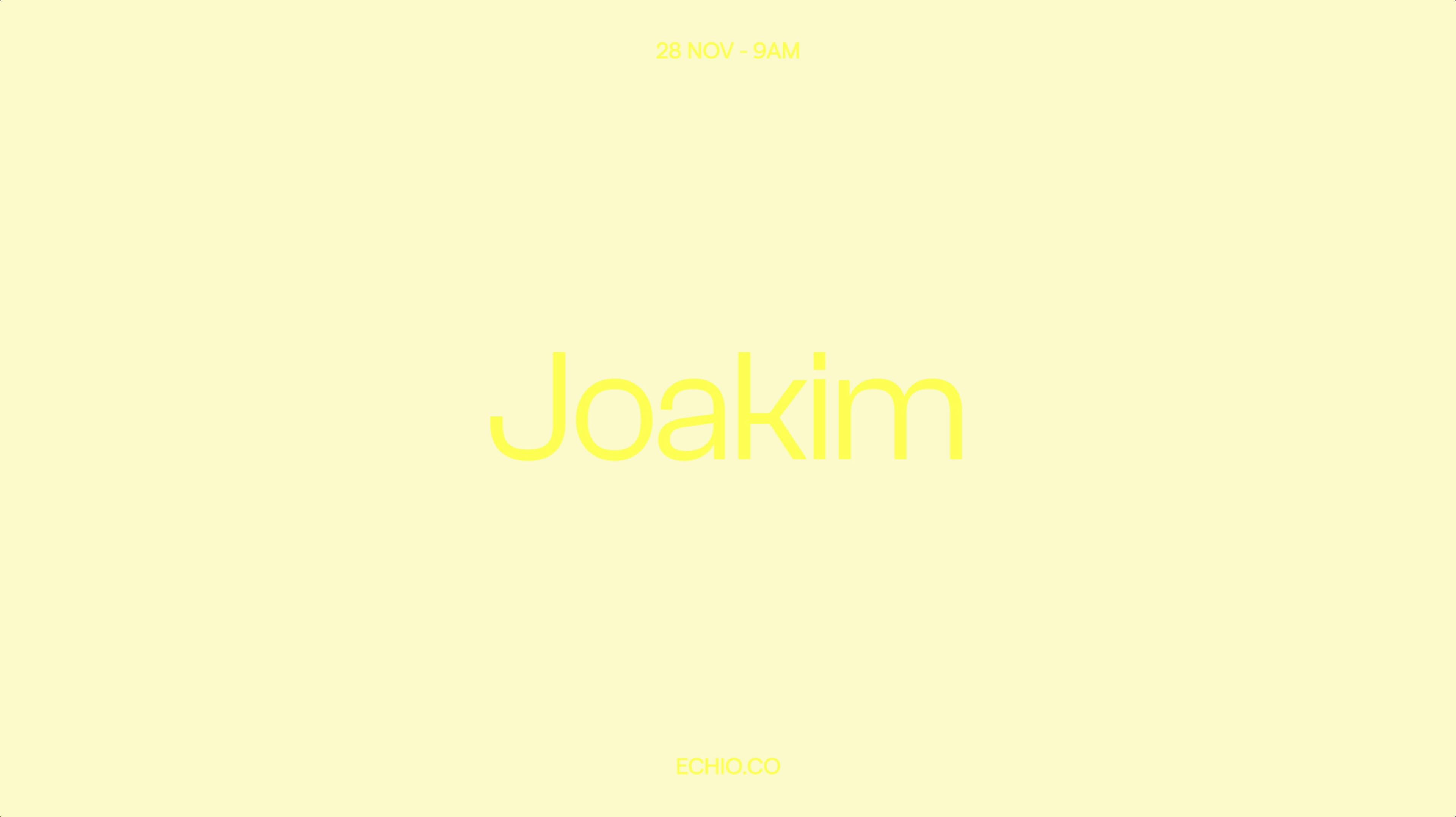 Motion design of the Echio brand system featuring its artists.