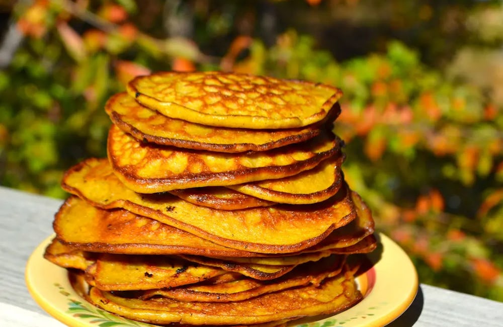 Panquecas de auyama bien esponjosas