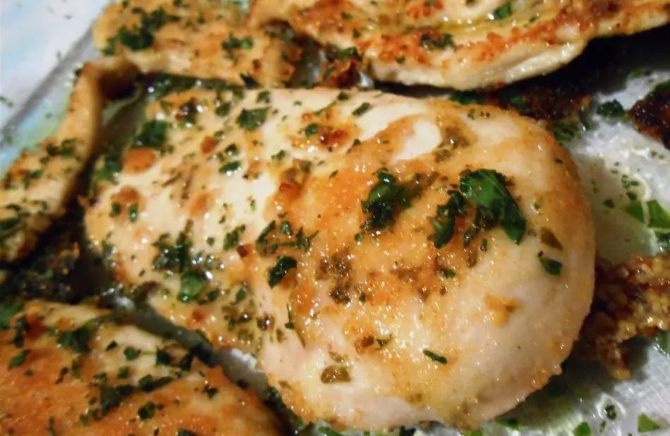Pollo con Ajo y Perejil a la plancha