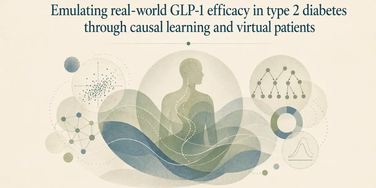 Emulating real-world GLP-1 efficacy in type 2 diabetes through causal learning and virtual patients