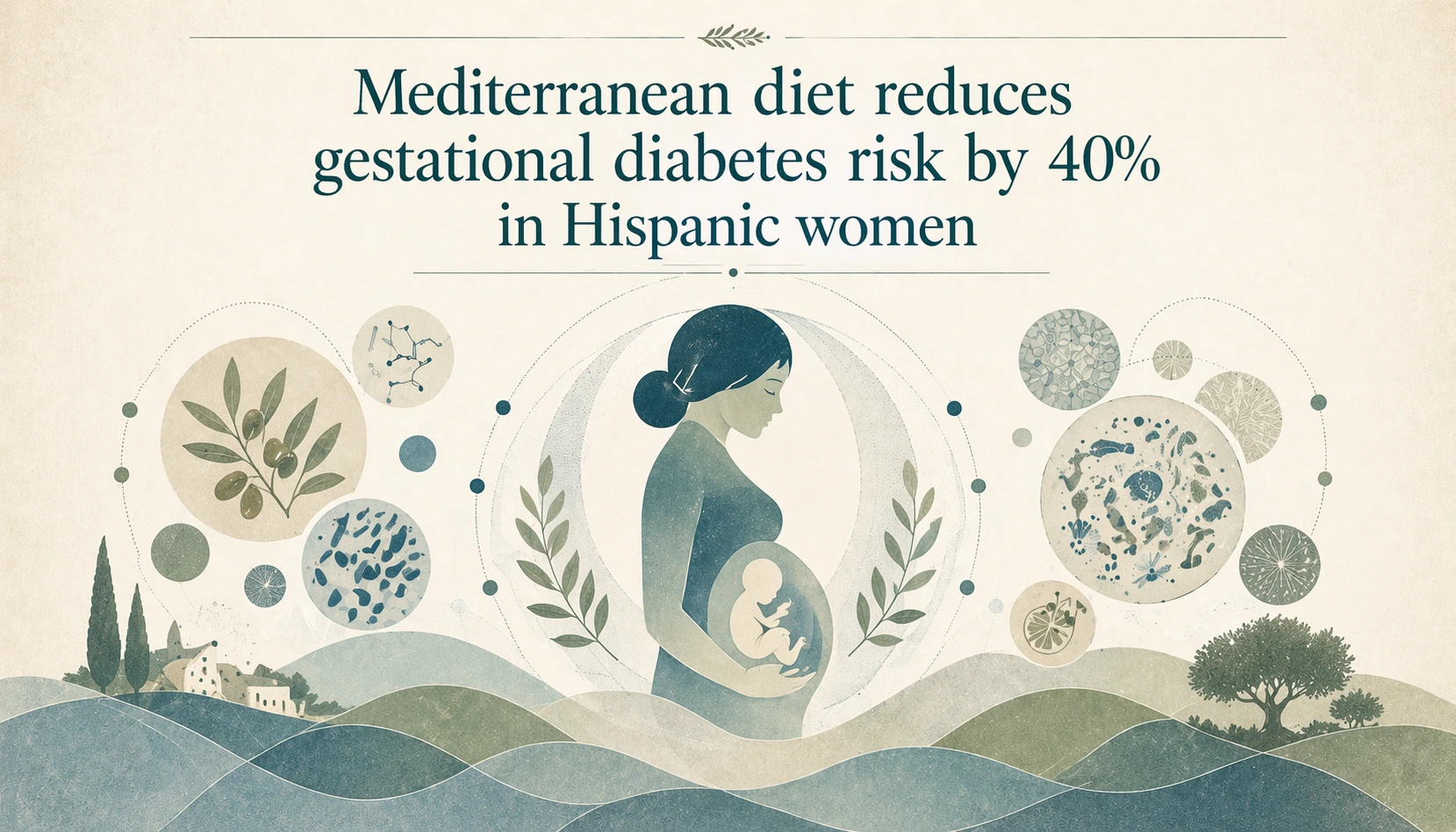 Mediterranean diet reduces gestational diabetes risk by 40% in Hispanic women