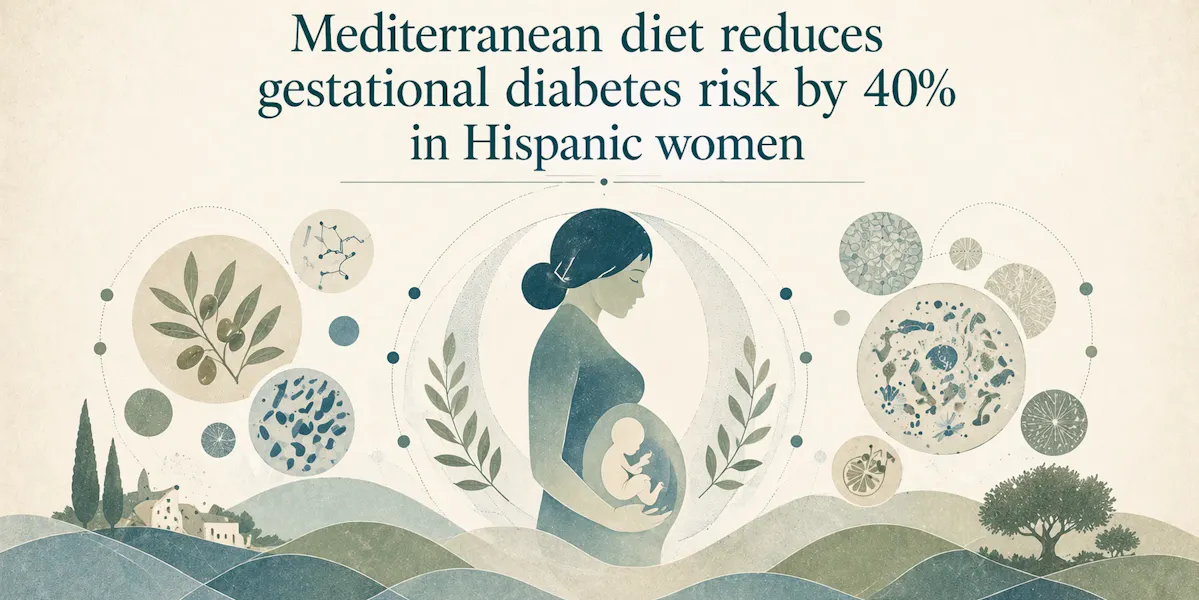Mediterranean diet reduces gestational diabetes risk by 40% in Hispanic women
