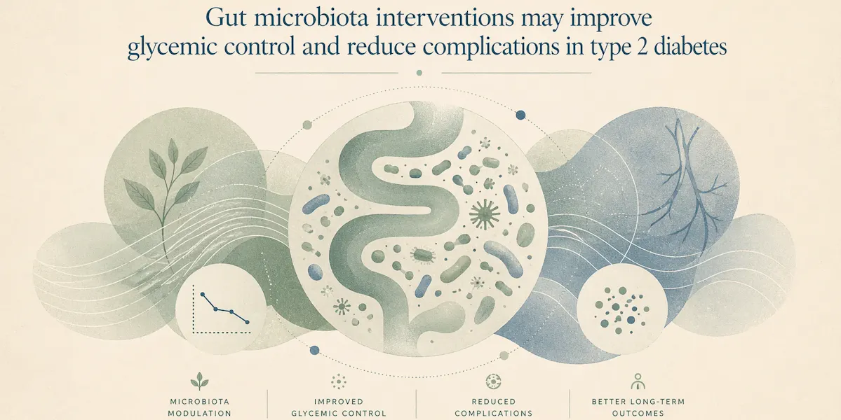 Gut microbiota interventions may improve glycemic control and reduce complications in type 2 diabetes