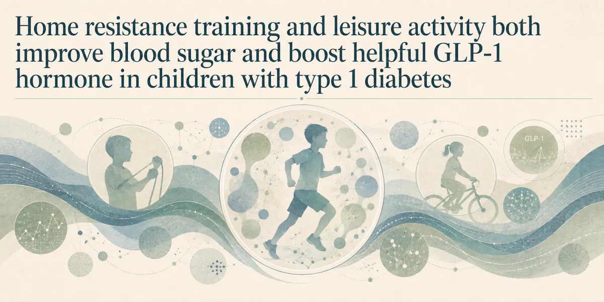 Home resistance training and leisure activity both improve blood sugar and boost helpful GLP-1 hormone in children with type 1 diabetes