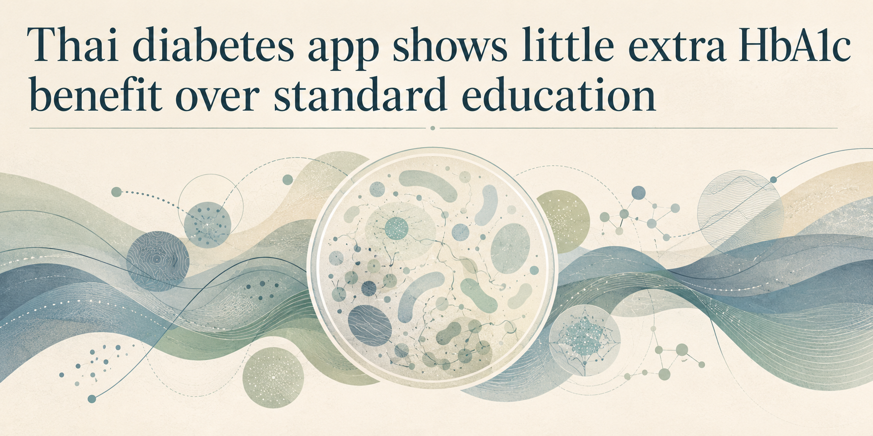Thai diabetes app shows little extra HbA1c benefit over standard education