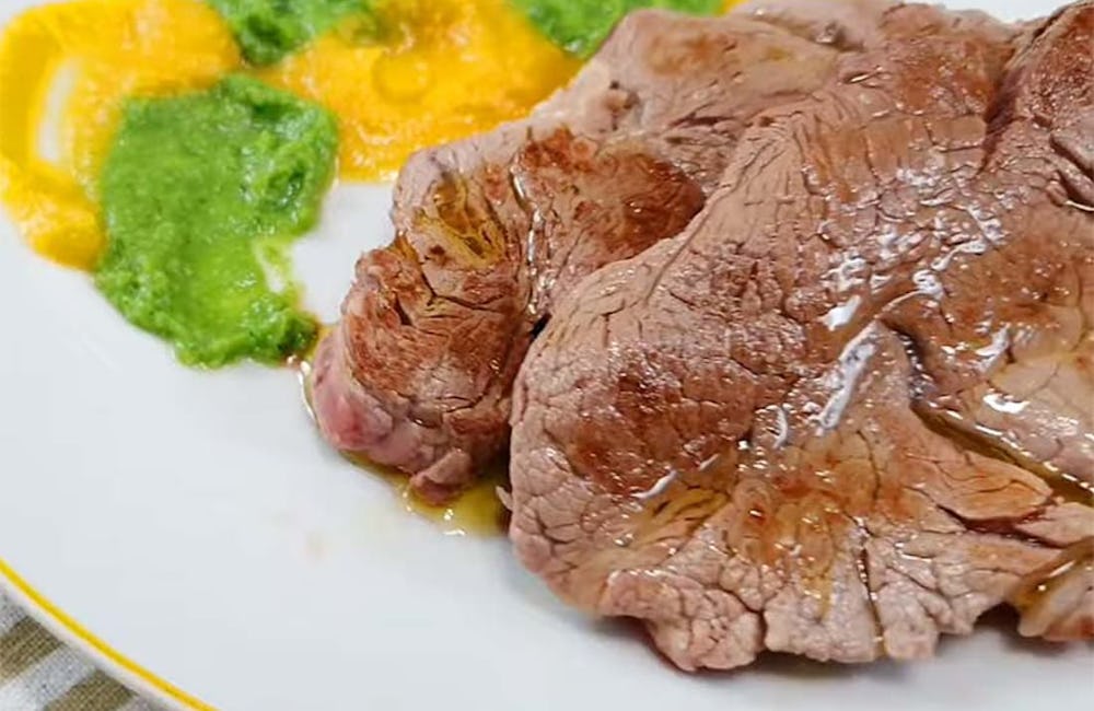 Filete de Ternera con Brócoli y Fideos de Calabacín