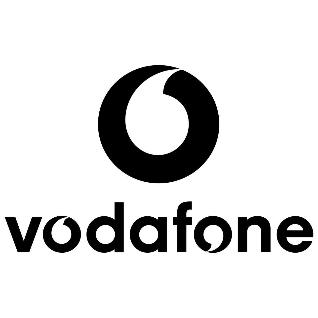 Vodafone logo in black 