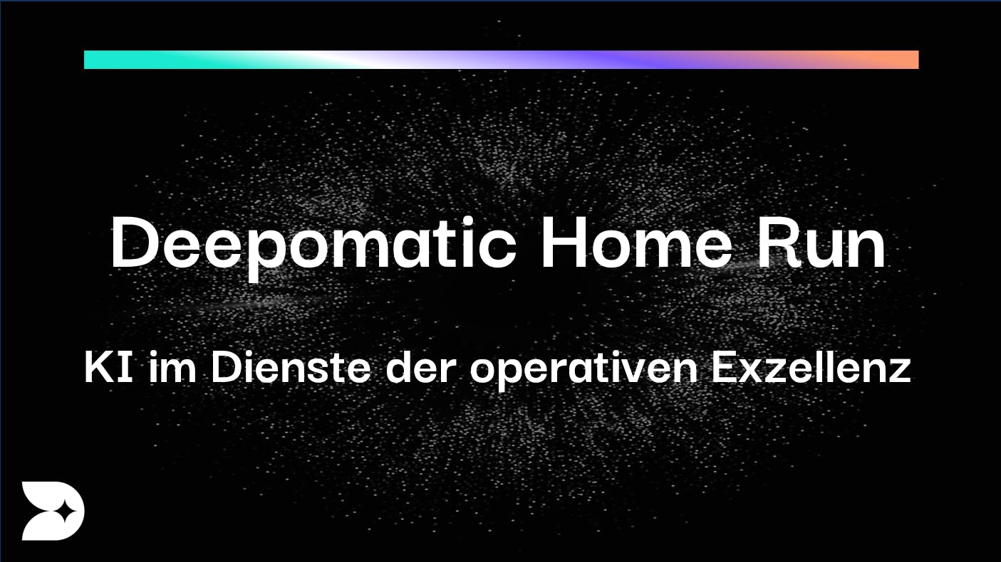 Schwarzes Banner des Deepomatic Home Run-Events: KI im Dienste der operativen Exzellenz
