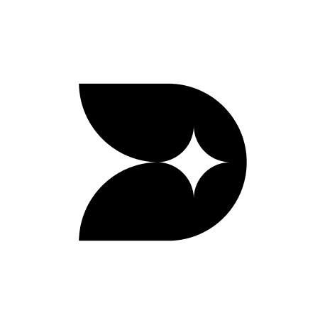Logo de Deepomatic en blanco y negro