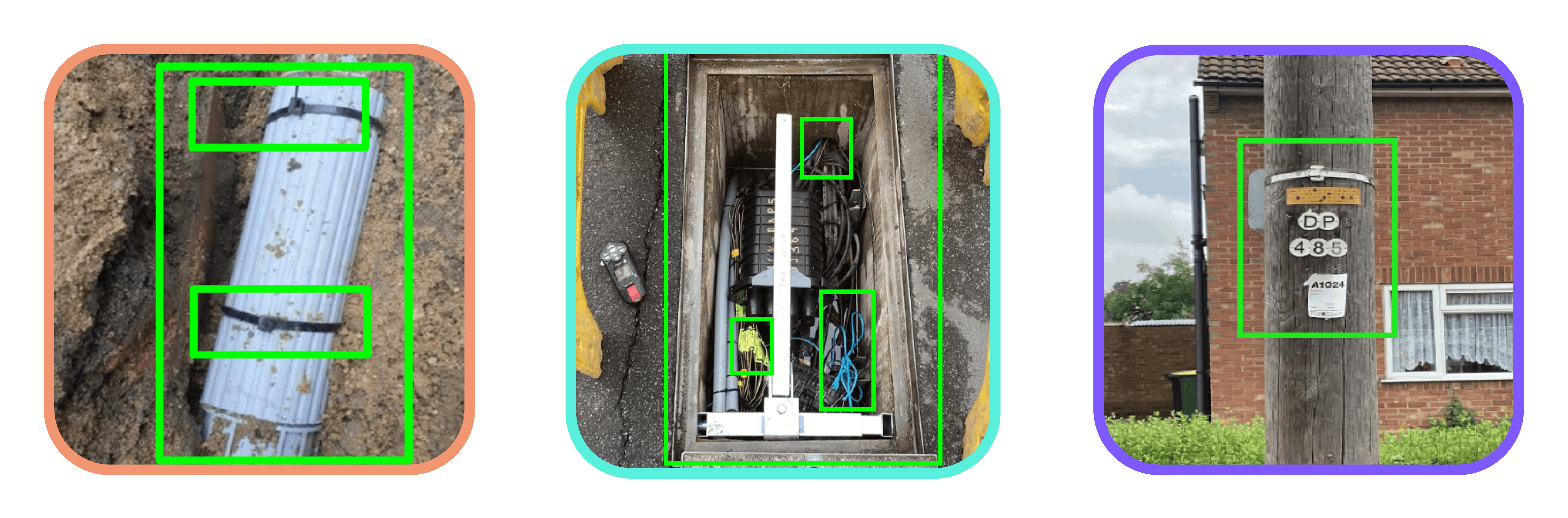 FTTH control points detected by Deepomatic's Computer Vision Technologies