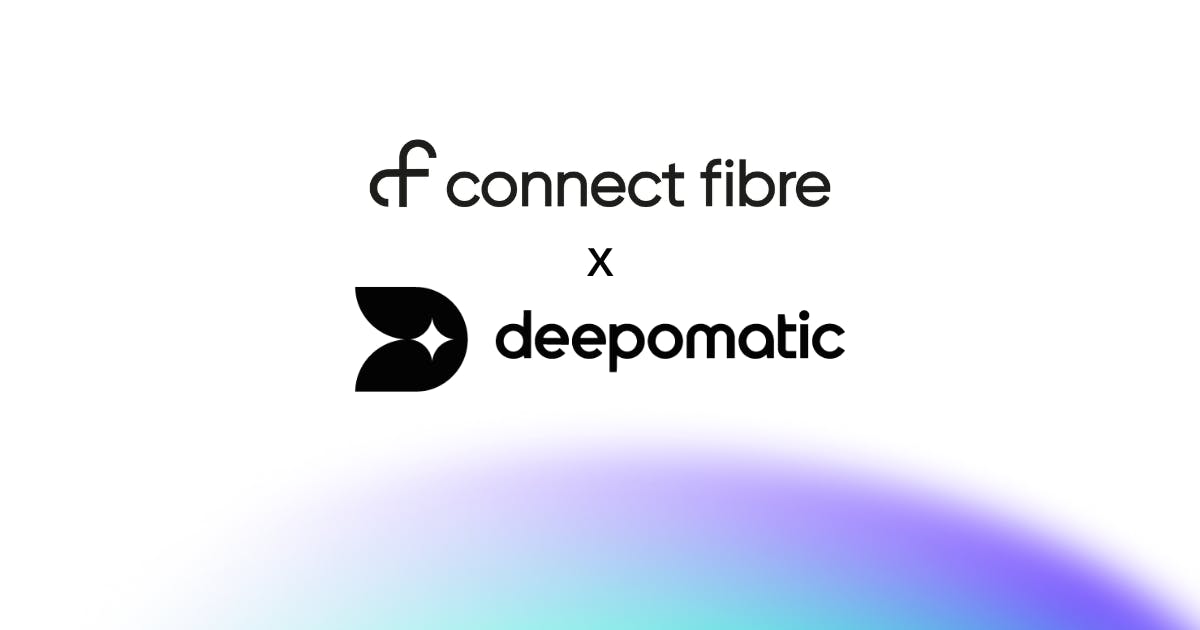 Banner with logos of Connect Fibre and Deepomatic